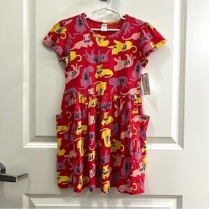 Harper Canyon Girls Short Sleeve Cotton Dress with Pockets Size 5